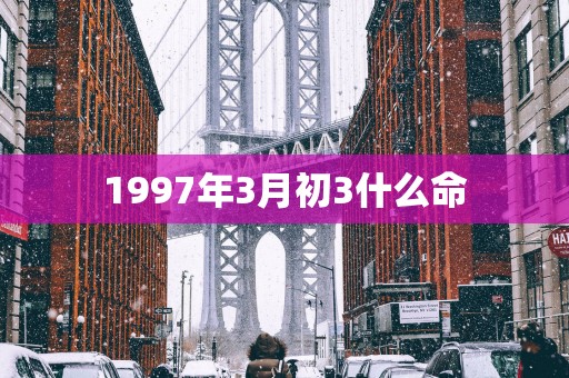 1997年3月初3什么命