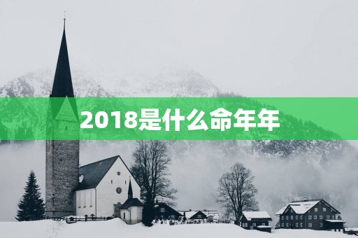 2018是什么命年年