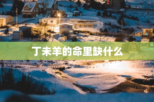 丁未羊的命里缺什么