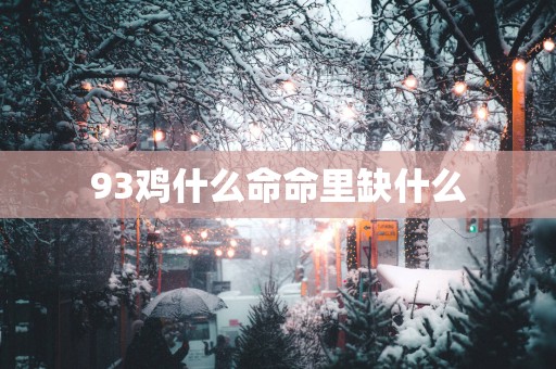 93鸡什么命命里缺什么