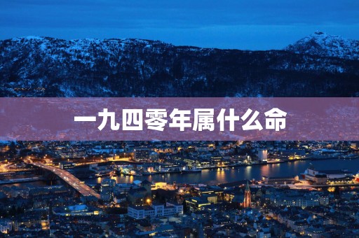 一九四零年属什么命