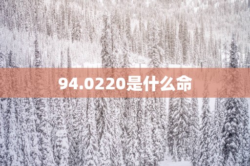 94.0220是什么命