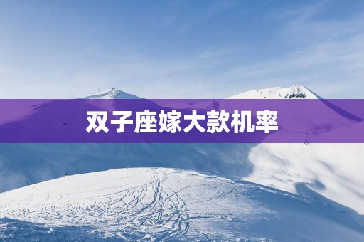 双子座嫁大款机率