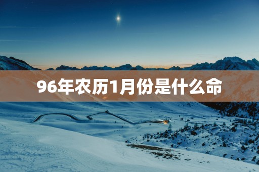 96年农历1月份是什么命