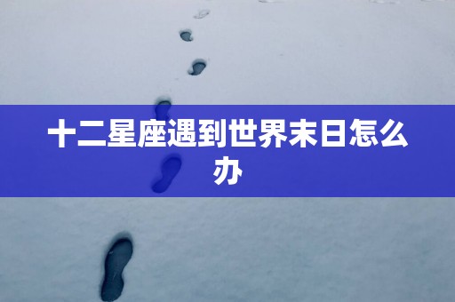 十二星座遇到世界末日怎么办