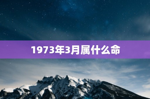 1973年3月属什么命