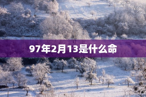 97年2月13是什么命