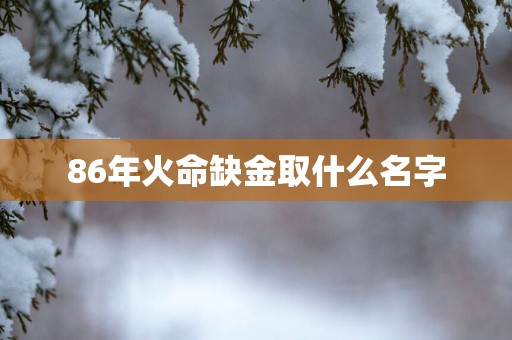 86年火命缺金取什么名字