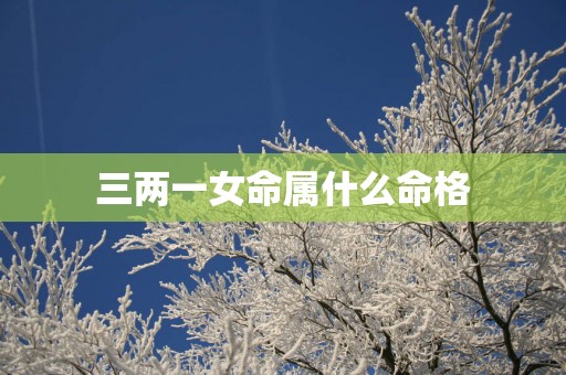 三两一女命属什么命格