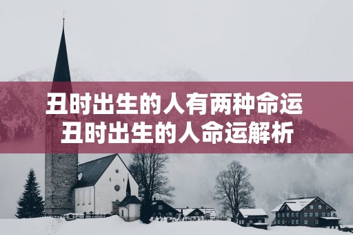 丑时出生的人有两种命运 丑时出生的人命运解析