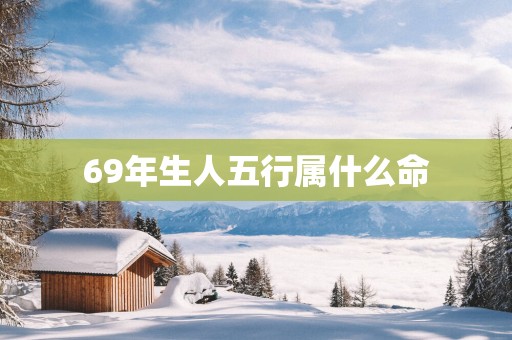 69年生人五行属什么命