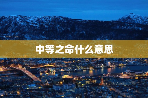 中等之命什么意思