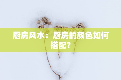 厨房风水：厨房的颜色如何搭配？