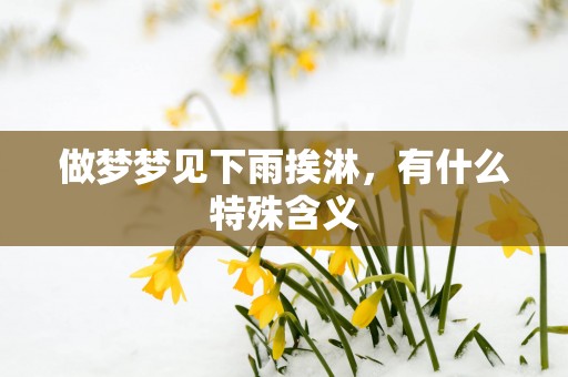 做梦梦见下雨挨淋，有什么特殊含义
