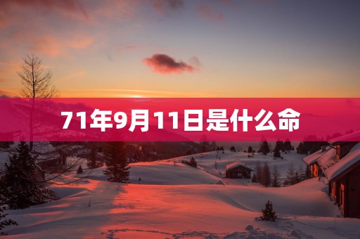 71年9月11日是什么命