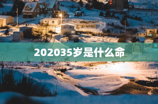 202035岁是什么命