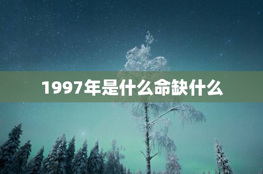1997年是什么命缺什么