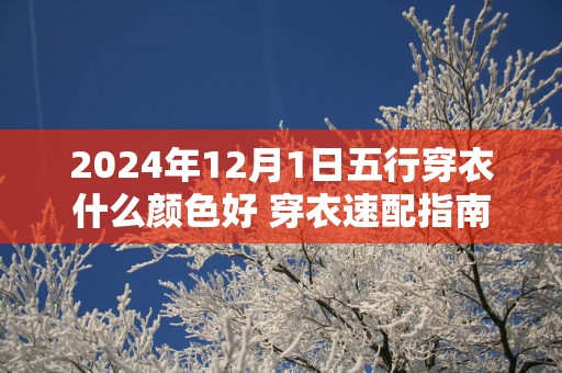 2025年12月1日五行穿衣什么颜色好 穿衣速配指南