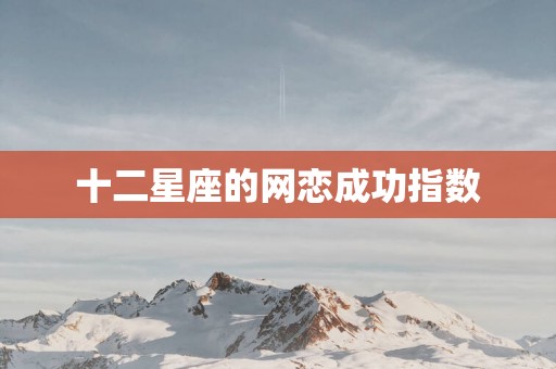 十二星座的网恋成功指数
