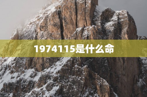 1974115是什么命