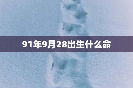 91年9月28出生什么命
