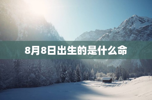 8月8日出生的是什么命