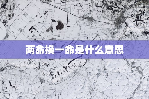 两命换一命是什么意思