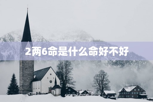 2两6命是什么命好不好
