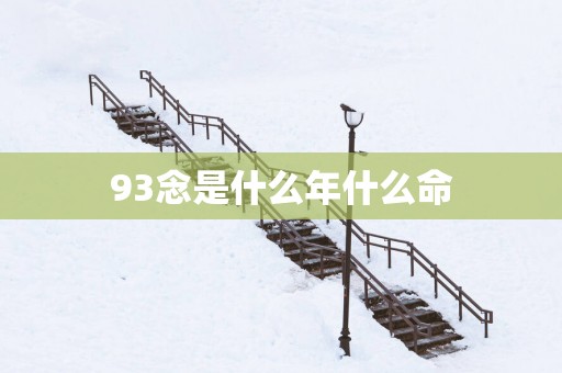 93念是什么年什么命
