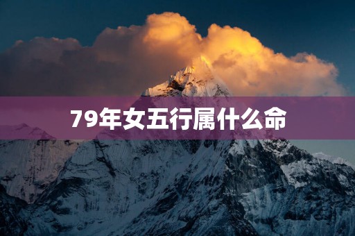 79年女五行属什么命