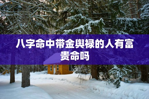 八字命中带金舆禄的人有富贵命吗