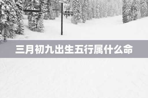 三月初九出生五行属什么命