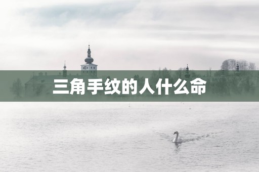 三角手纹的人什么命