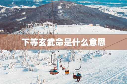 下等玄武命是什么意思