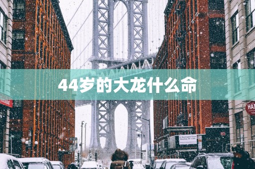 44岁的大龙什么命