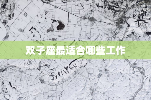 双子座最适合哪些工作