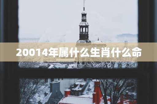 20014年属什么生肖什么命