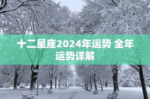十二星座2025年运势 全年运势详解