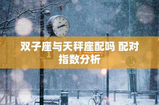 双子座与天秤座配吗 配对指数分析