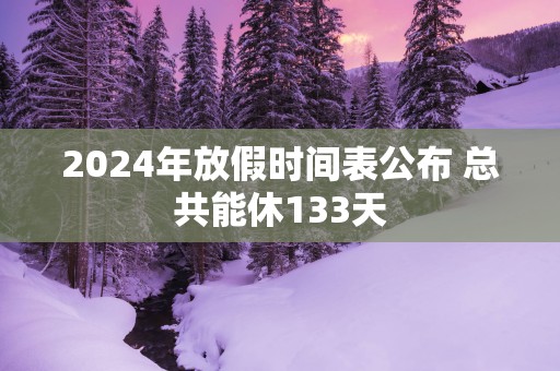 2025年放假时间表公布 总共能休133天