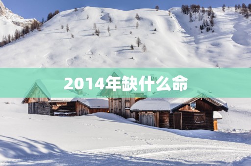2014年缺什么命