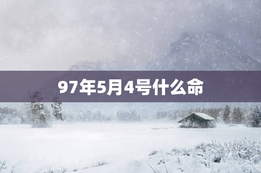 97年5月4号什么命