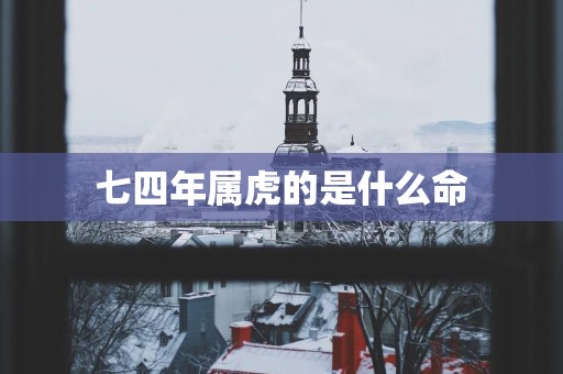 七四年属虎的是什么命