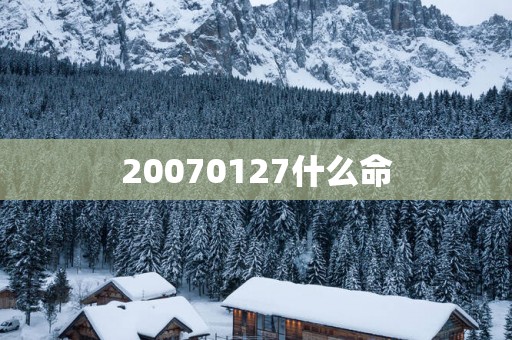 20070127什么命