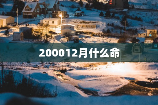 200012月什么命
