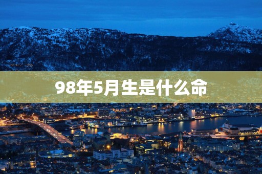 98年5月生是什么命