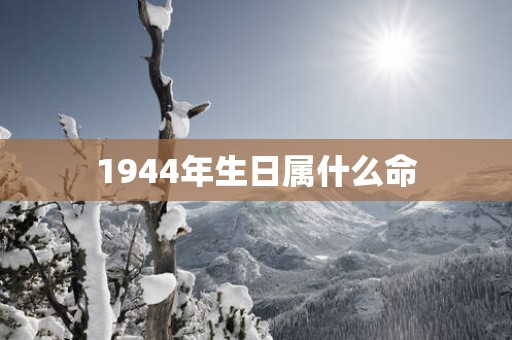 1944年生日属什么命