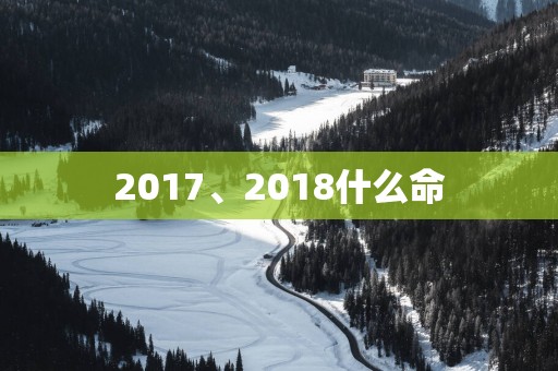 2017、2018什么命