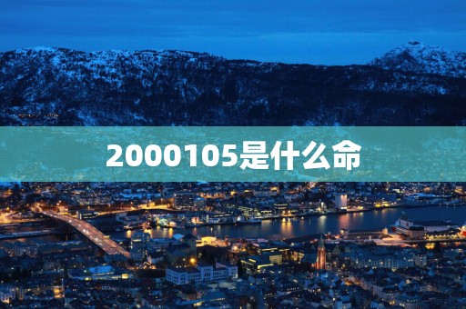 2000105是什么命