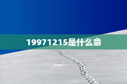 19971215是什么命